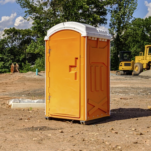 how often are the portable restrooms cleaned and serviced during a rental period in Riverton New Jersey